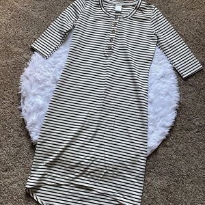Lou Lou Striped Maternity Nursing Dress Womens Size Small